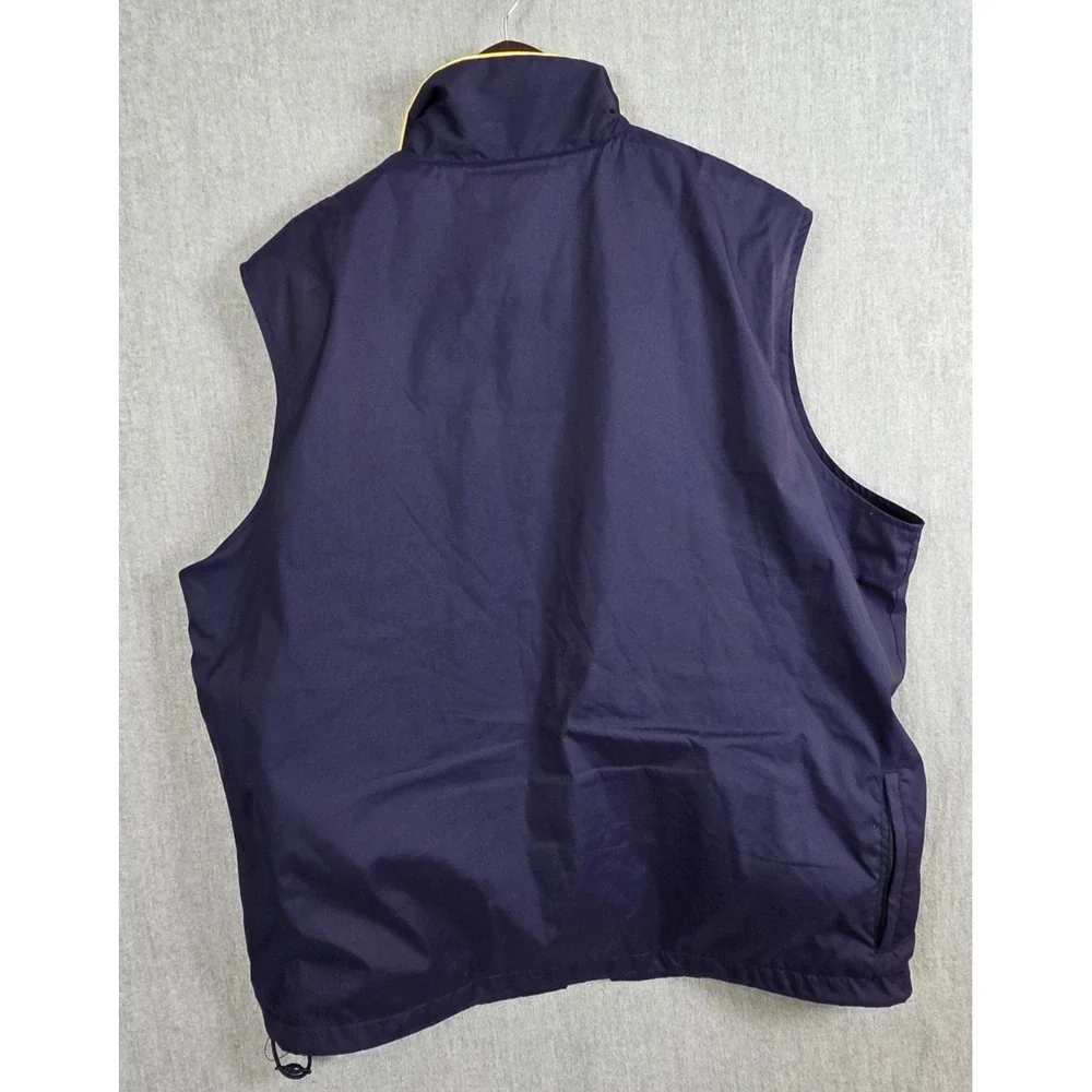 Polo Golf‎ Ralph Lauren Vest Men's L Sleeveless Navy Full Zip Crest Logo Retro